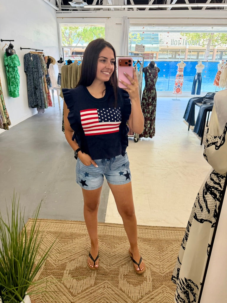 Patriotic flair top