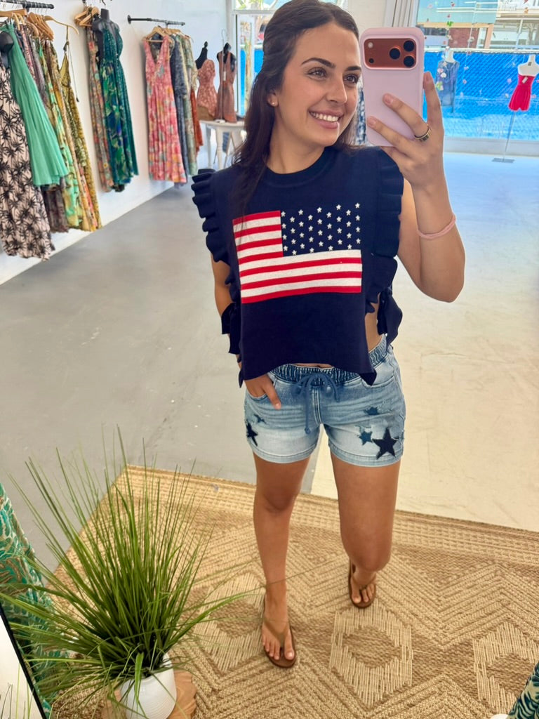 Patriotic flair top