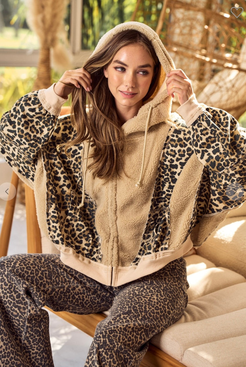Leopard Fleece Jacket