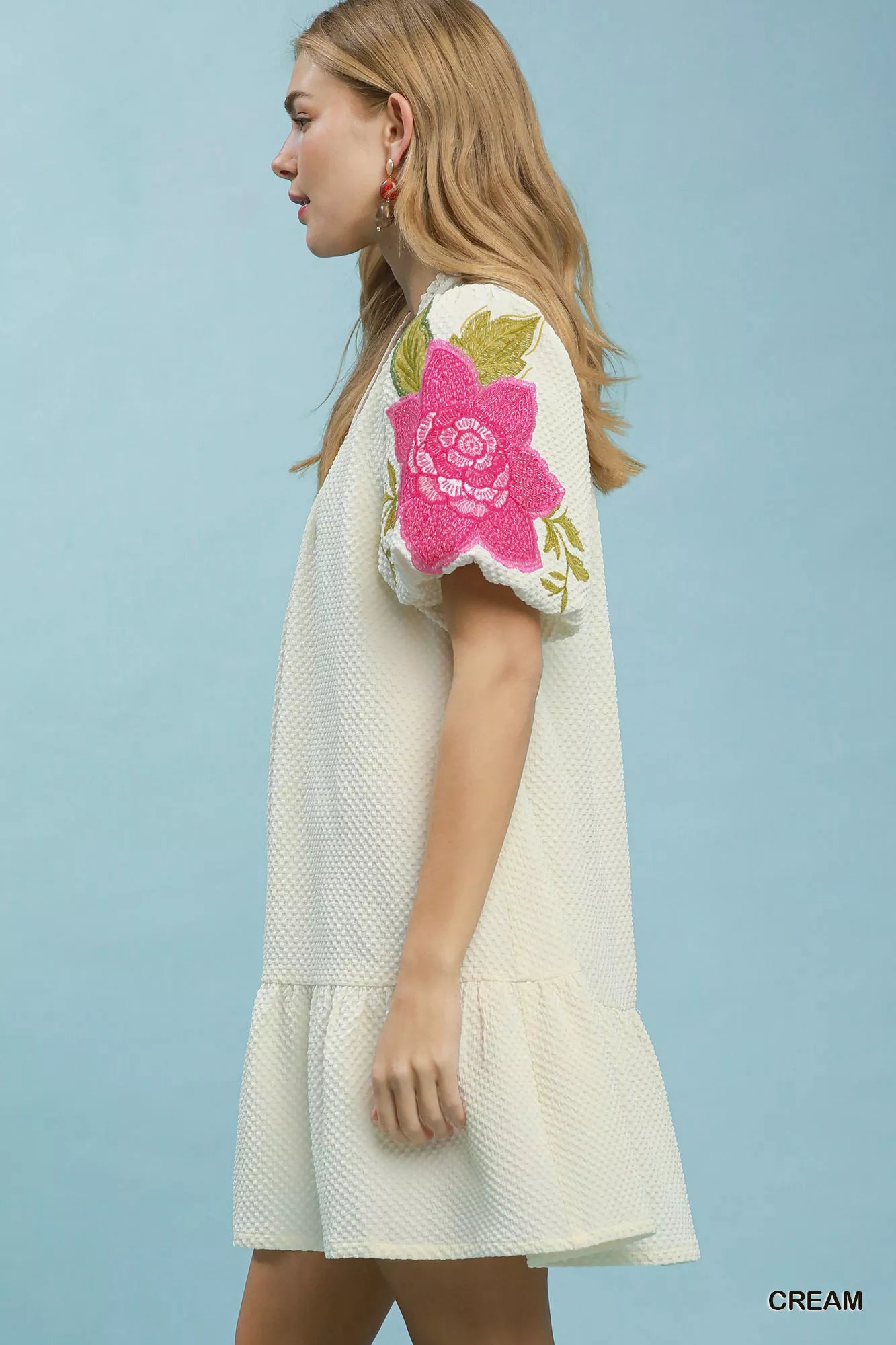 umgee embroidered dress UMGEE Boho Yellow Mustard Floral Embroidered Dress