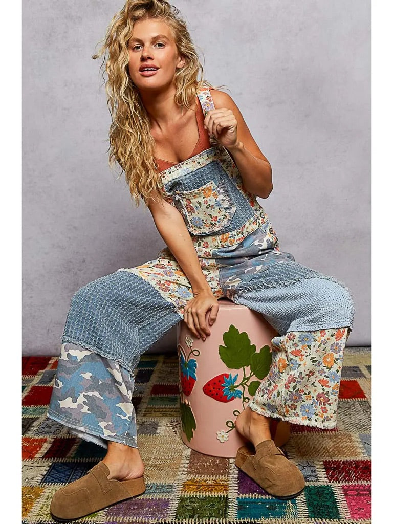 Sassy Patchwork Overalls