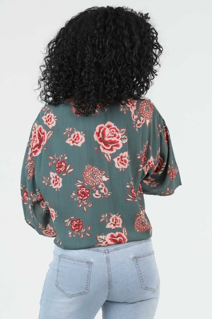 Sweet Rose Kimono Top