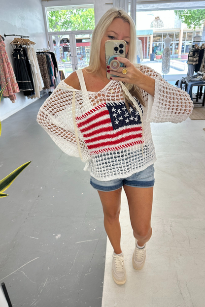 American Flag Knit sweater