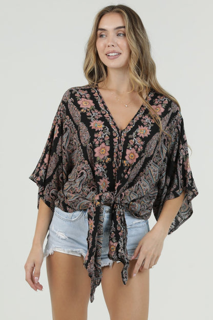 Rose Kimono Top