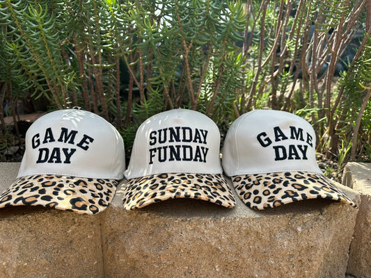 Game Day or Sunday Funday Baseball Hat