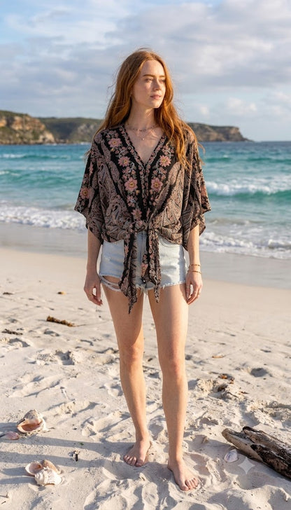 Rose Kimono Top
