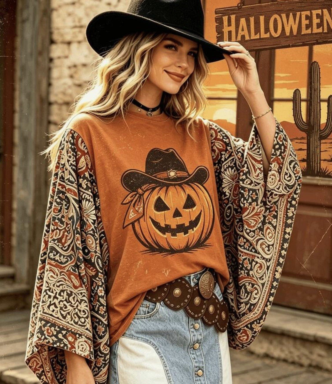 Boho Harvest kimono top