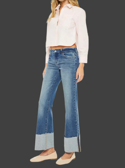 Kancan trending cuff jeans