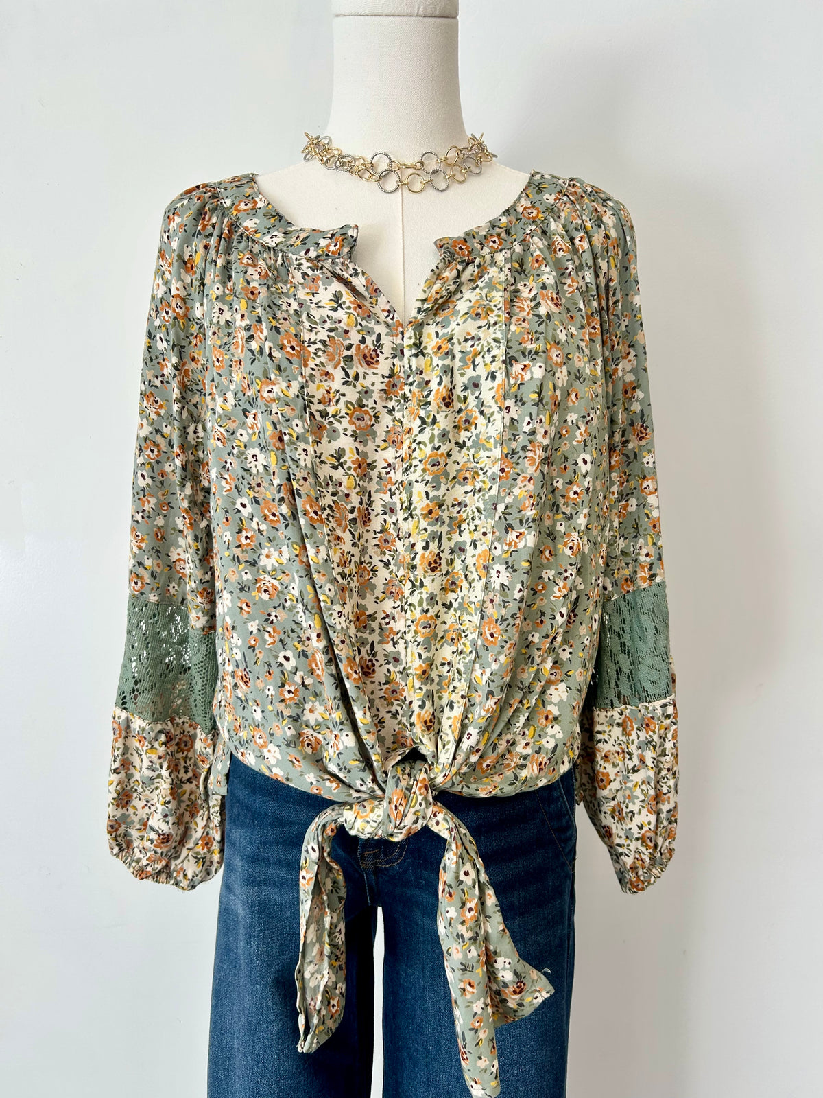 Fall Floral Blouse