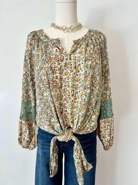 Fall Floral Blouse