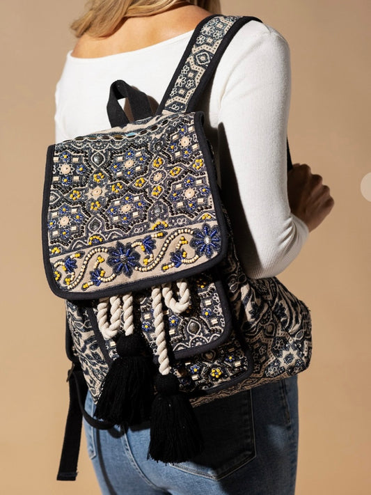 Zen beaded backpack
