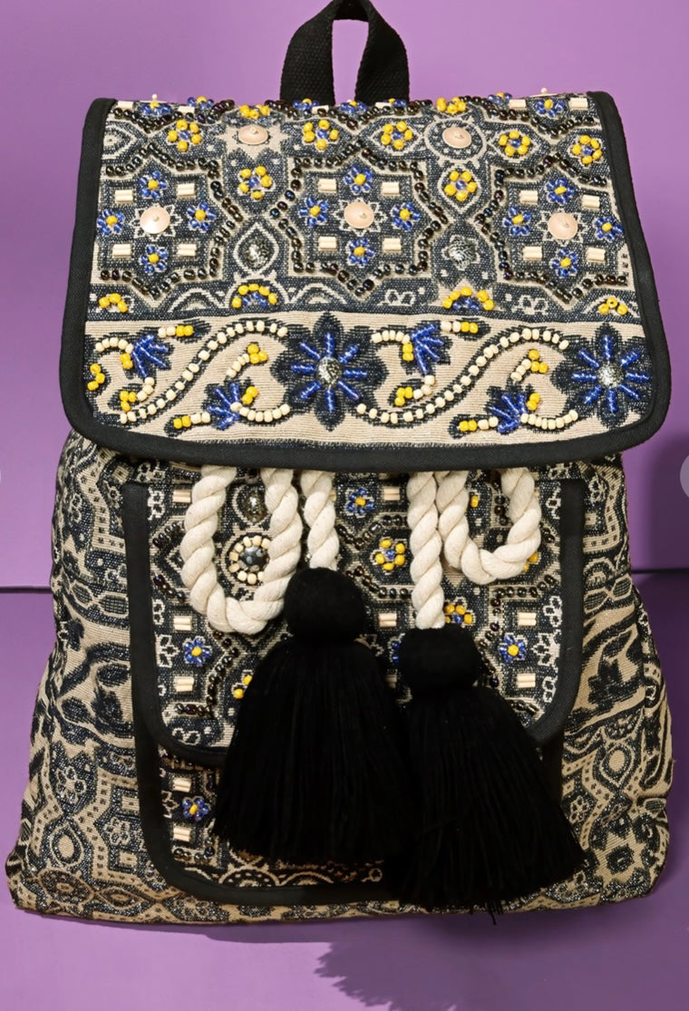 Zen beaded backpack