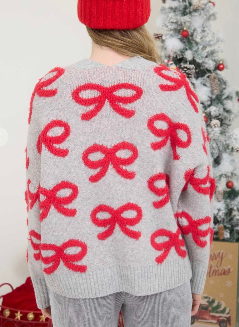 Red Bow holiday sweater