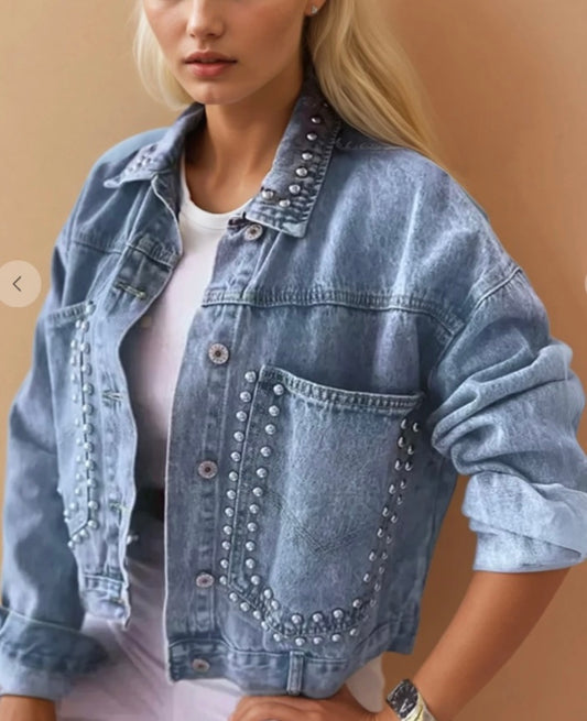 Studded denim jacket