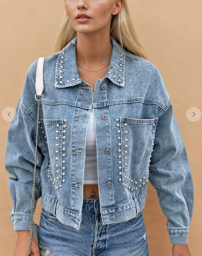 Studded denim jacket