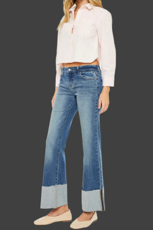 Kancan trending cuff jeans